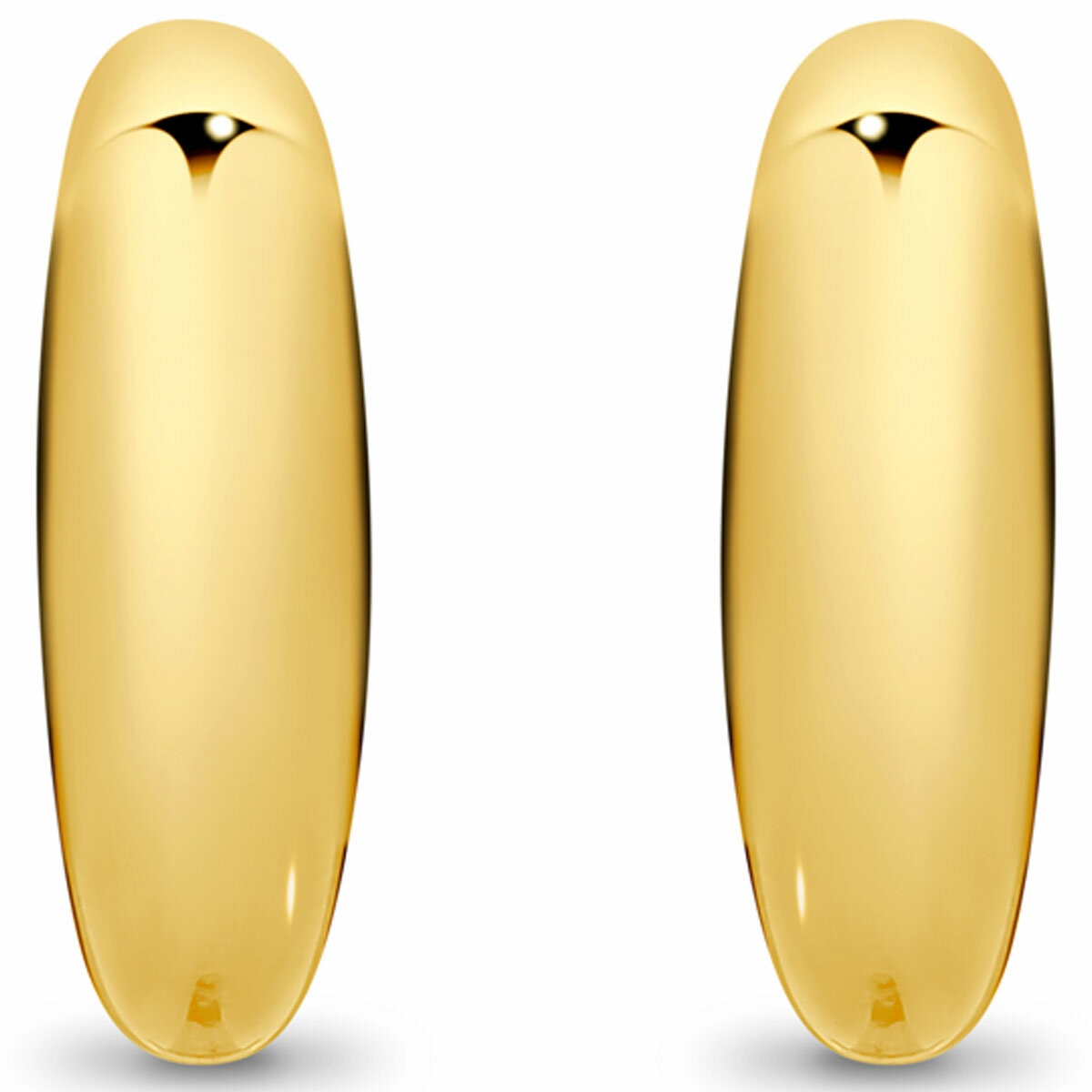 18KT Yellow Gold Classic Hoop Earrings