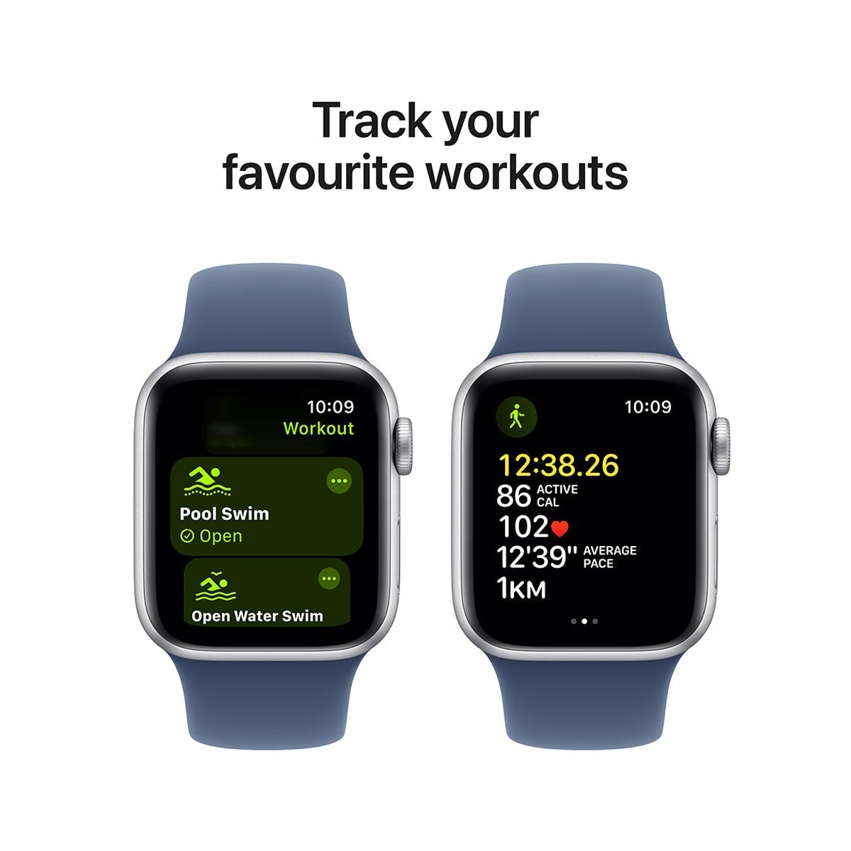 Apple Watch SE GPS 40mm Silver Aluminium Case With Denim Sport Band M/L