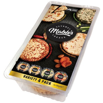 Mable's Cream Cheese Variety Pack 4 x 190g