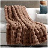 House & Home Bubble Faux Fur Throw 152cm x 177cm