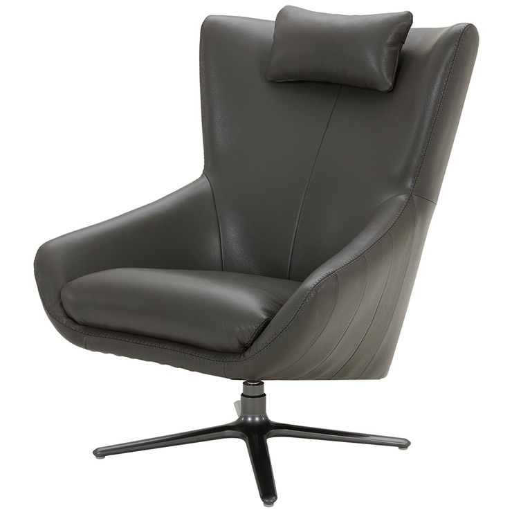 Kuka Leather Swivel Accent Chair | Costco Australia