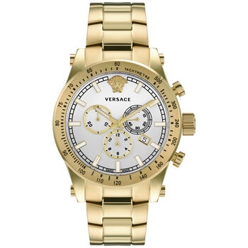 Versace Men's Sports Yellow Gold Tone Chronograph Watch VEV800619