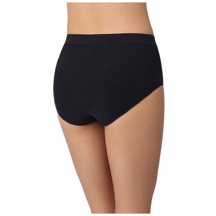 Carole Hochman Women's Seamless Brief 5 Pack Extra Large Black Nude