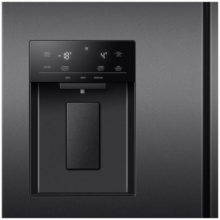 Hisense 634L PureFlat French Door Fridge Dark Steel HRFD634BW