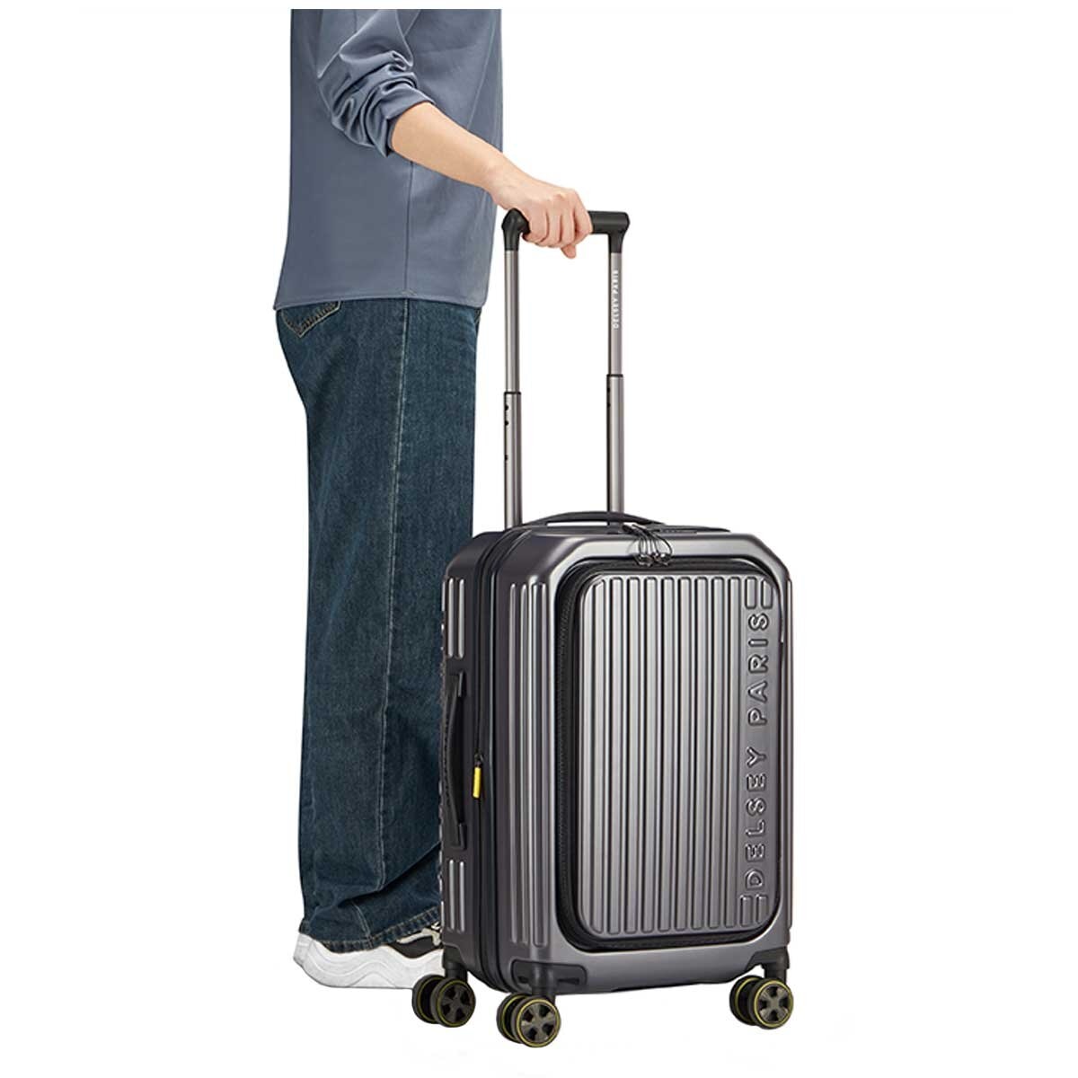 Hybrid Hardside Carry On With Front Lid Opening