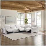 Aiden & Ivy Fabric Power Reclining Sectional With Power Headrests