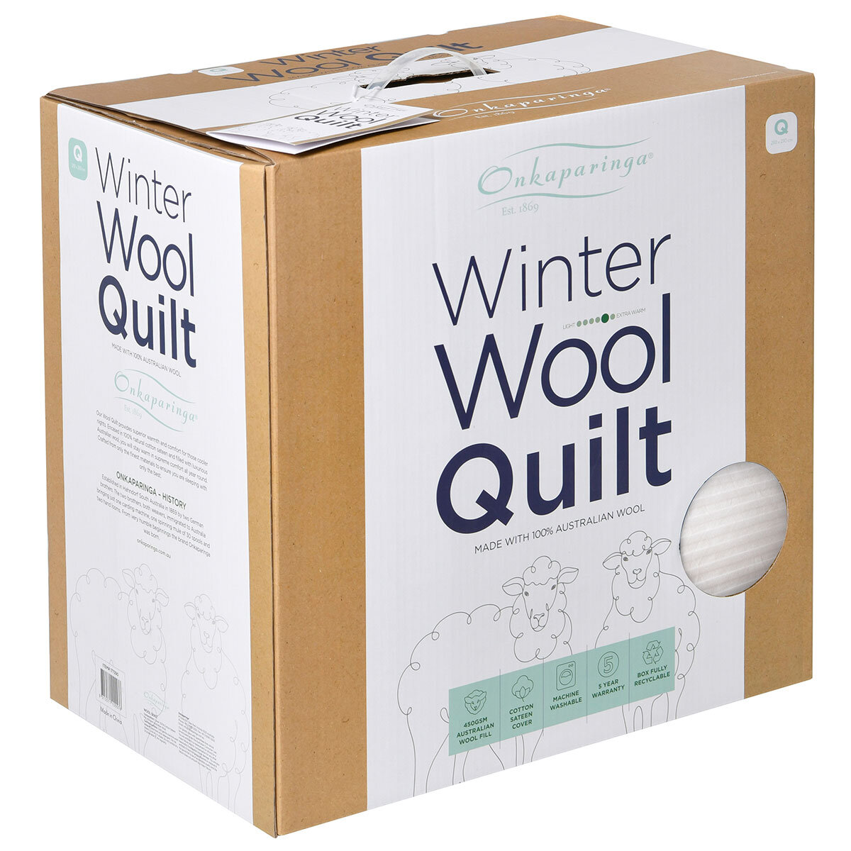 Onkaparinga Washable Wool Quilt Queen