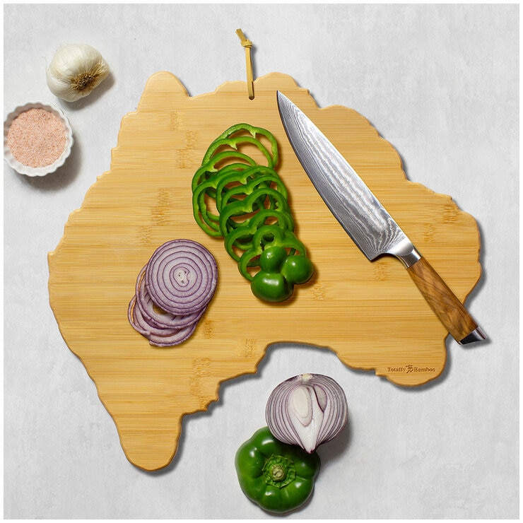Totally Bamboo Australia Shaped Cutting Board
