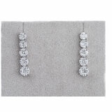 18KT White Gold 2.10ctw Dangle Diamond Earrings