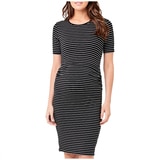 Ripe Maternity - Women's Short Sleeve Nursing Dress - Black