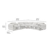 Aiden & Ivy Fabric Power Reclining Sectional With Power Headrests