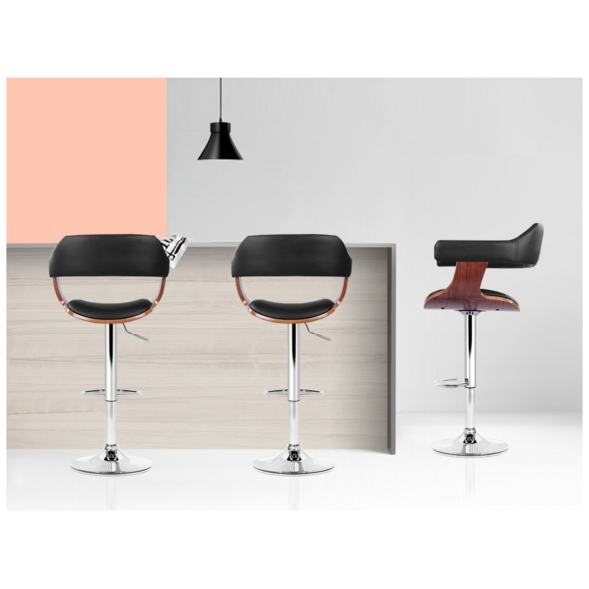 Artiss Selina Black Barstool 1 pack