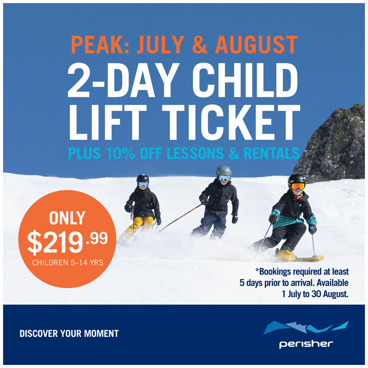 Perisher 2 Day Child Lift Ticket Peak Season Perisher 2 Day Child Lift Ticket Peak Season