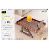 Smart Design Acacia Sofa Armrest Tray