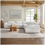 Aiden & Ivy Fabric Power Reclining Sectional With Power Headrests