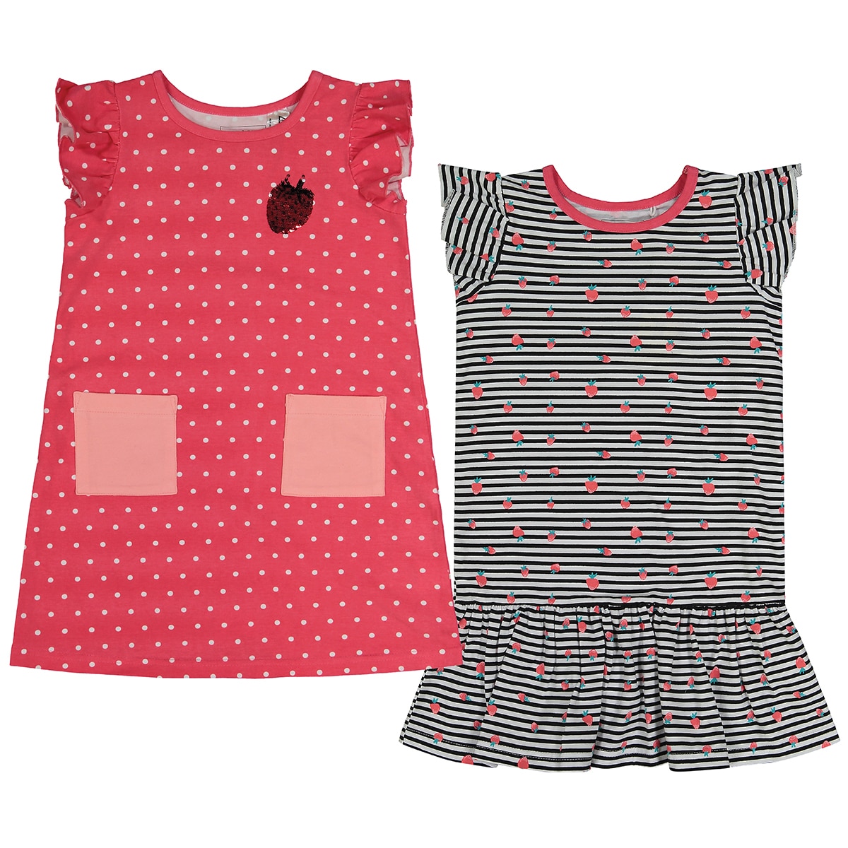 Andy & Evan's 2 pack Girl's Dresses - Strawberries