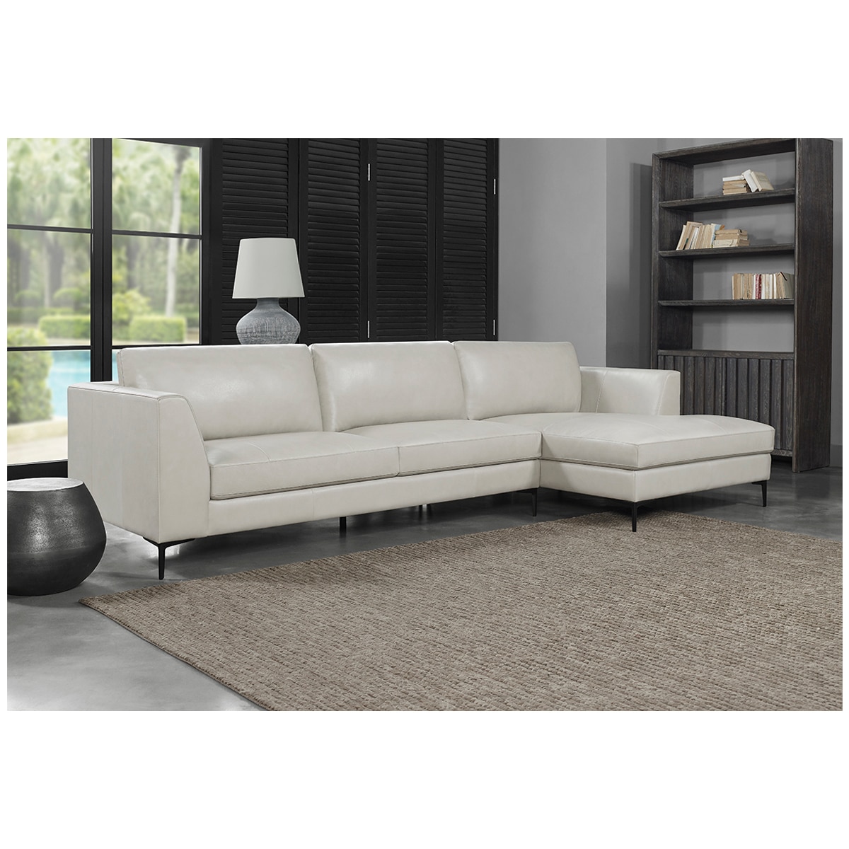 Thomasville 2 Piece Leather Sectional