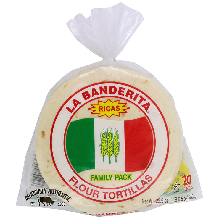 La Banderita Flour Tortillas Family 20 Pack 640g La Banderita Flour Tortillas Family 20 Pack 640g