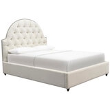 Moran Princess Queen BedHead With Encasement With Slatted Base Plush Bone