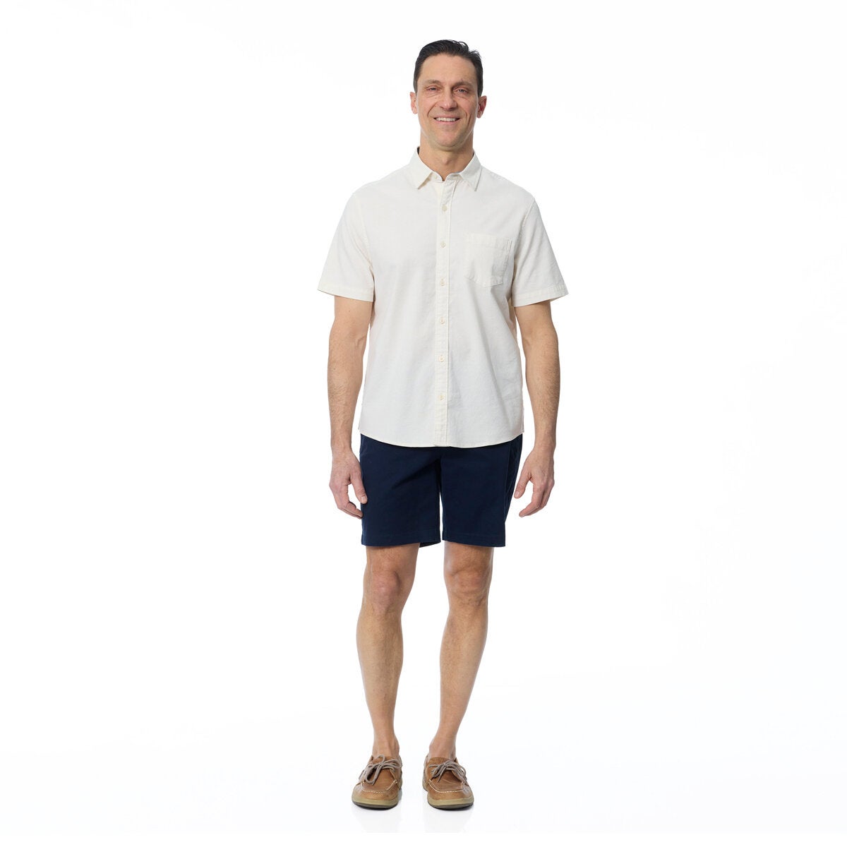 Tailor Vintage Short Sleeve Stretch Oxford Shirt Coconut Milk Tailor Vintage Short Sleeve Stretch Oxford Shirt Coconut Milk