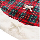 Mon Chateau Faux Fur Tree Skirt Plaid