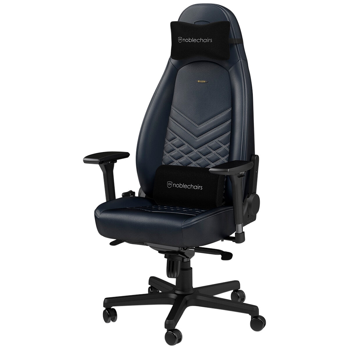 Noblechairs ICON Gaming Chair Real Leather Midnight Blue Graphite
