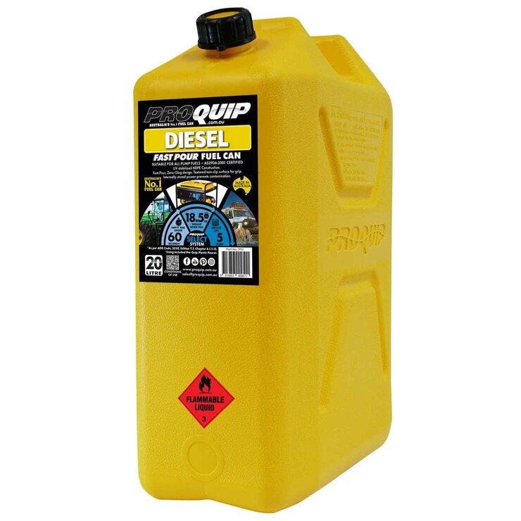 Proquip Flast Flow Fuel Can 20L Yellow
