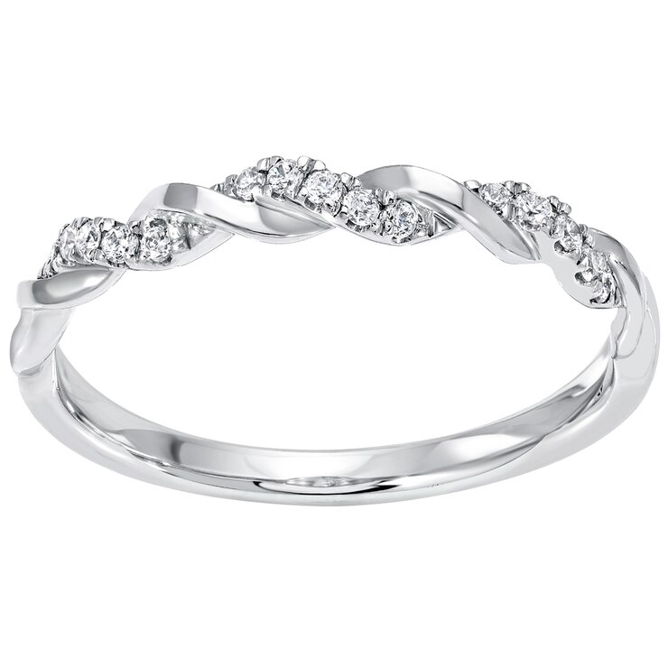 Round Brilliant Cut 0.09ctw 18KT White Gold Diamond Ring Costco Australia