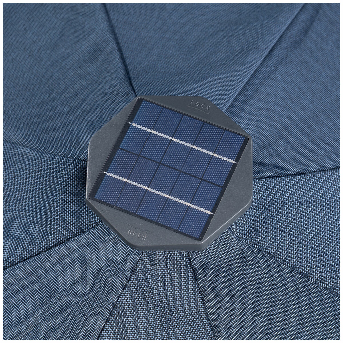 SunVilla Blue LED Market Umbrella 3M