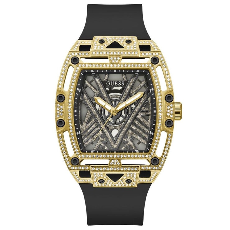 GUESS Legend Black Gold Tone Analogue Men's Watch GW0564G1