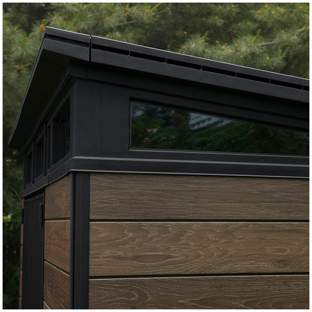 Keter Signature Pent Shed 2.8 x 2.2M - Walnut Look Keter Signature Pent Shed 2.8 x 2.2M - Walnut Look