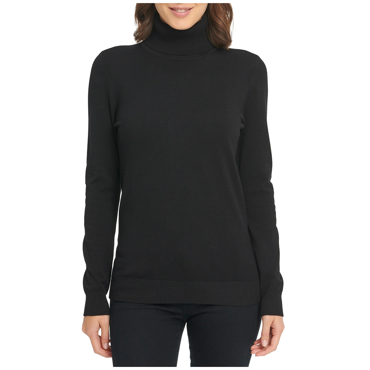 high neck puff sleeve jumper