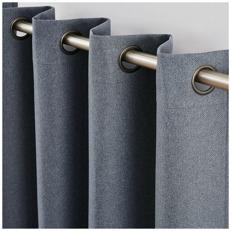 Piper Blackout Curtain Window Panel 2 Pack Denim Blue