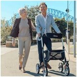 Altus Deluxe Euro Style Walker Rollator 10 Inch Wheel Black