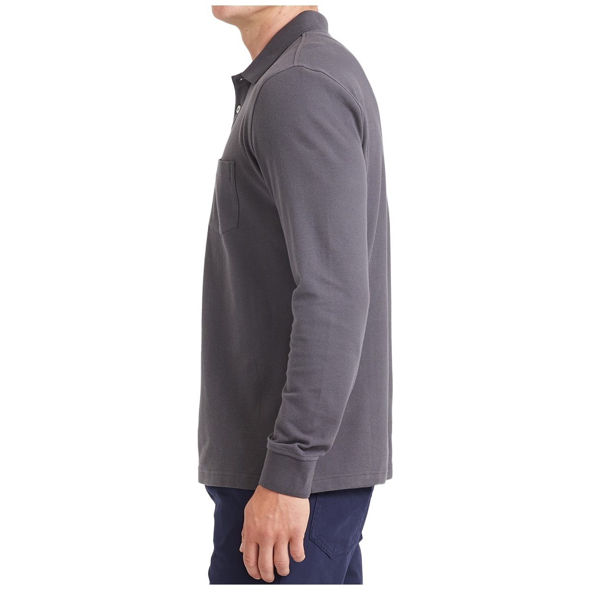 Sportscraft long-sleeve Polo - Charcoal