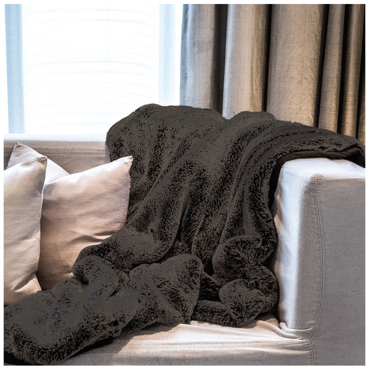 Mon Chateau Faux Fur Throw Brown Costco Australia