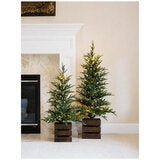 CGH Pine Trees with LED Twinkle Lights 2 Piece Set