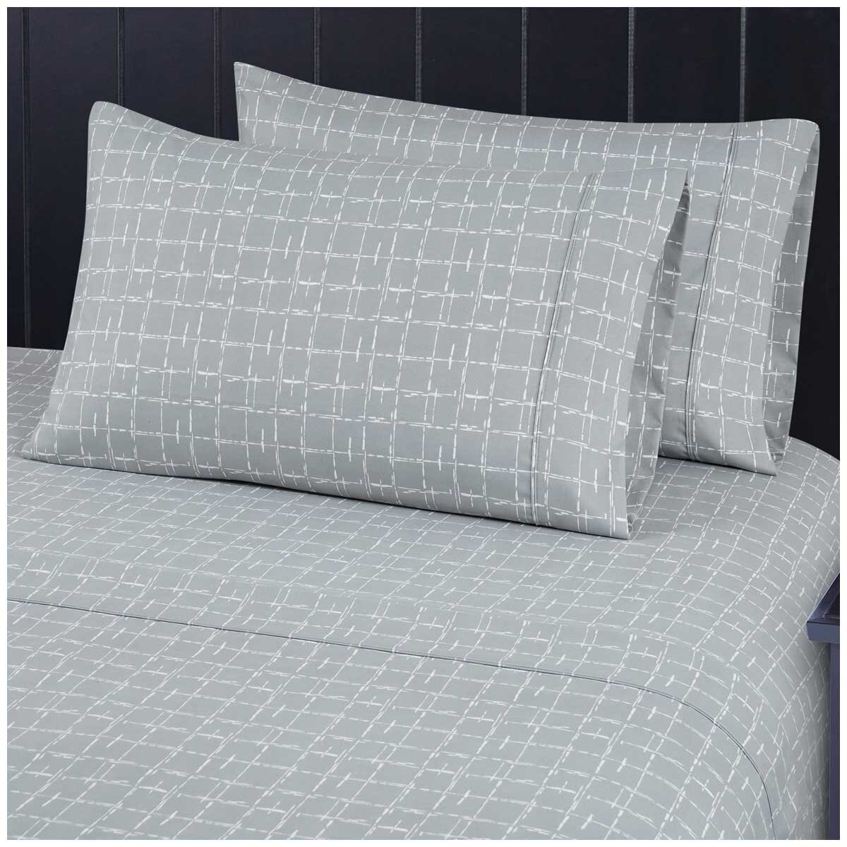 South Point Fashion Poly Flannel Sheet Set 4 Piece King Single Grey