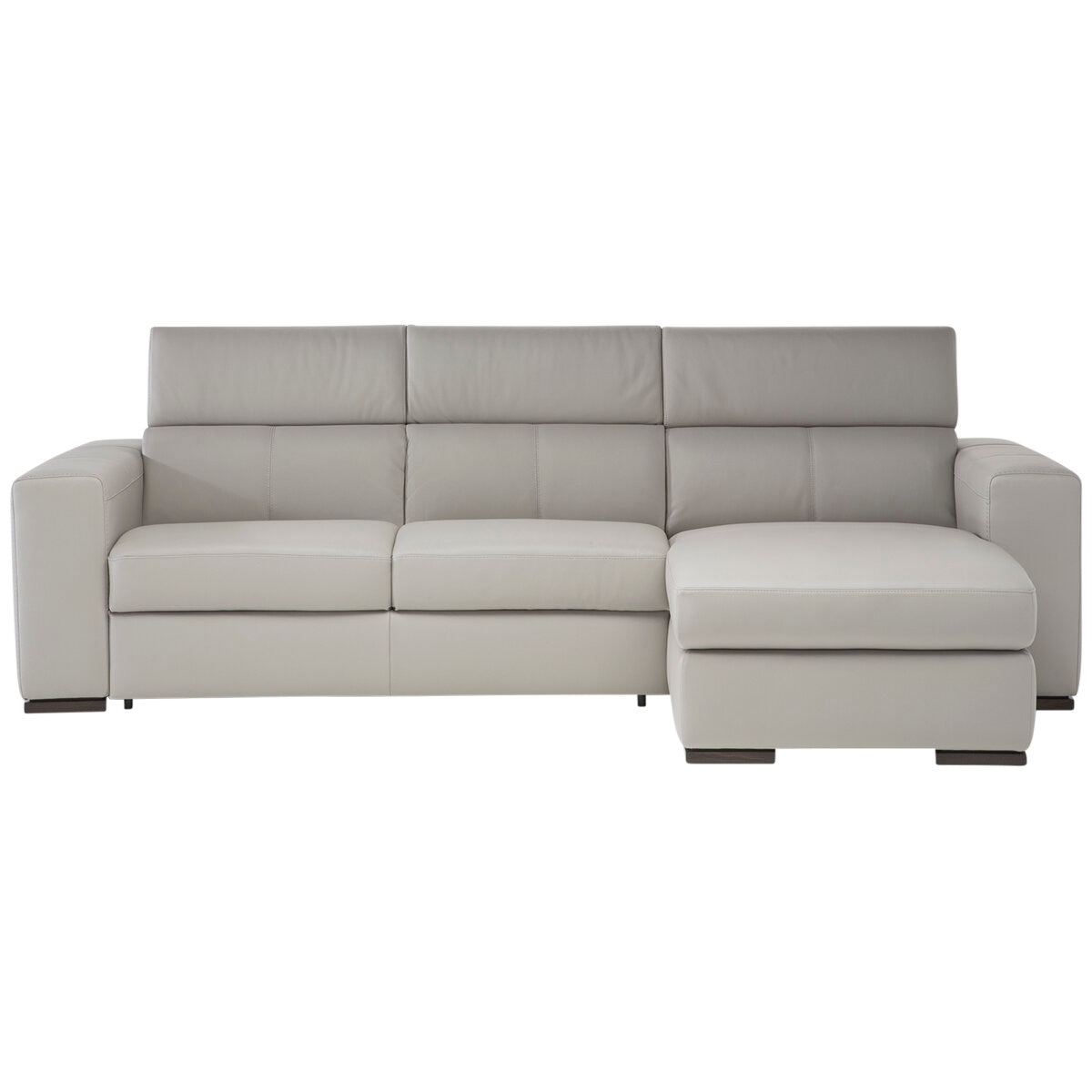 Natuzzi Leather 2 Piece Denver Sectional Stone