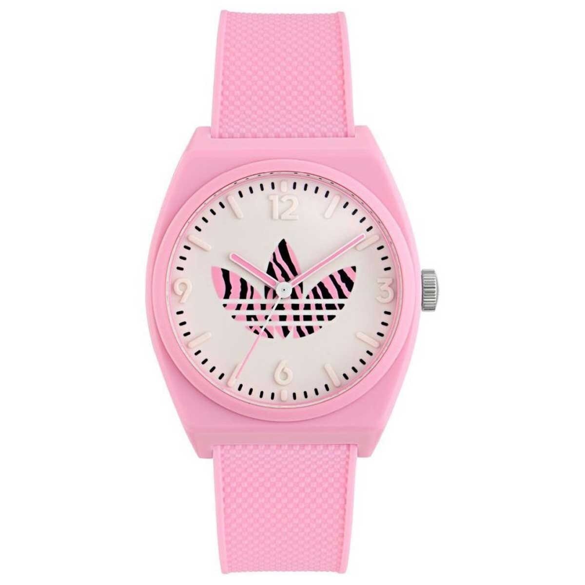 Adidas Originals Street Project Two Pink Resin Strap Analogue Watch AOST23553
