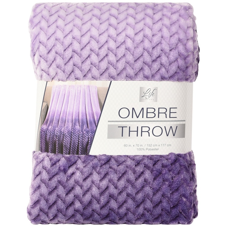 Life Comfort Nemcor Ombre Plush Throw Costco Australia