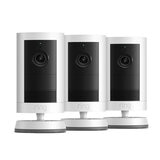 Ring Outdoor Camera Plus 2K Battery White 3 Pack