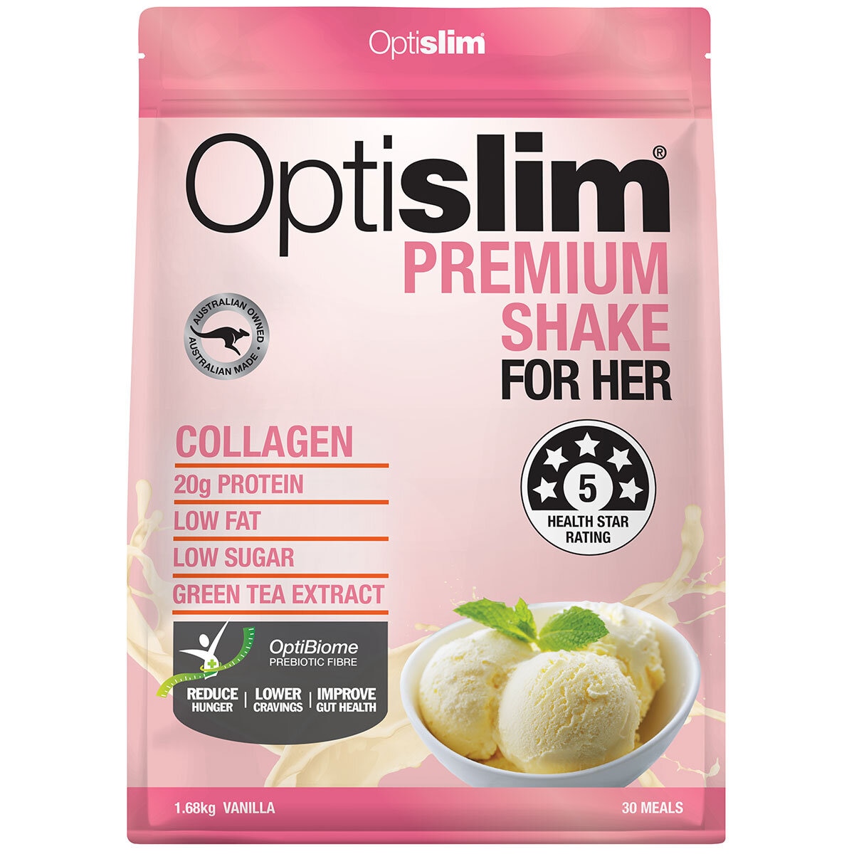 Optislim Premium Shake for Her 1.68kg Vanilla
