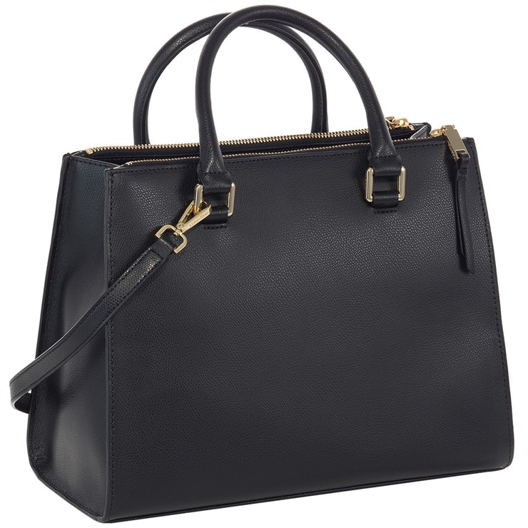 Calvin Klein Mercury Leather Satchel Bag Black | Costco Australia