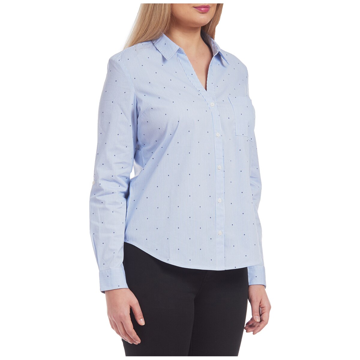 JACHS Girlfriend Cotton Shirt - Blue
