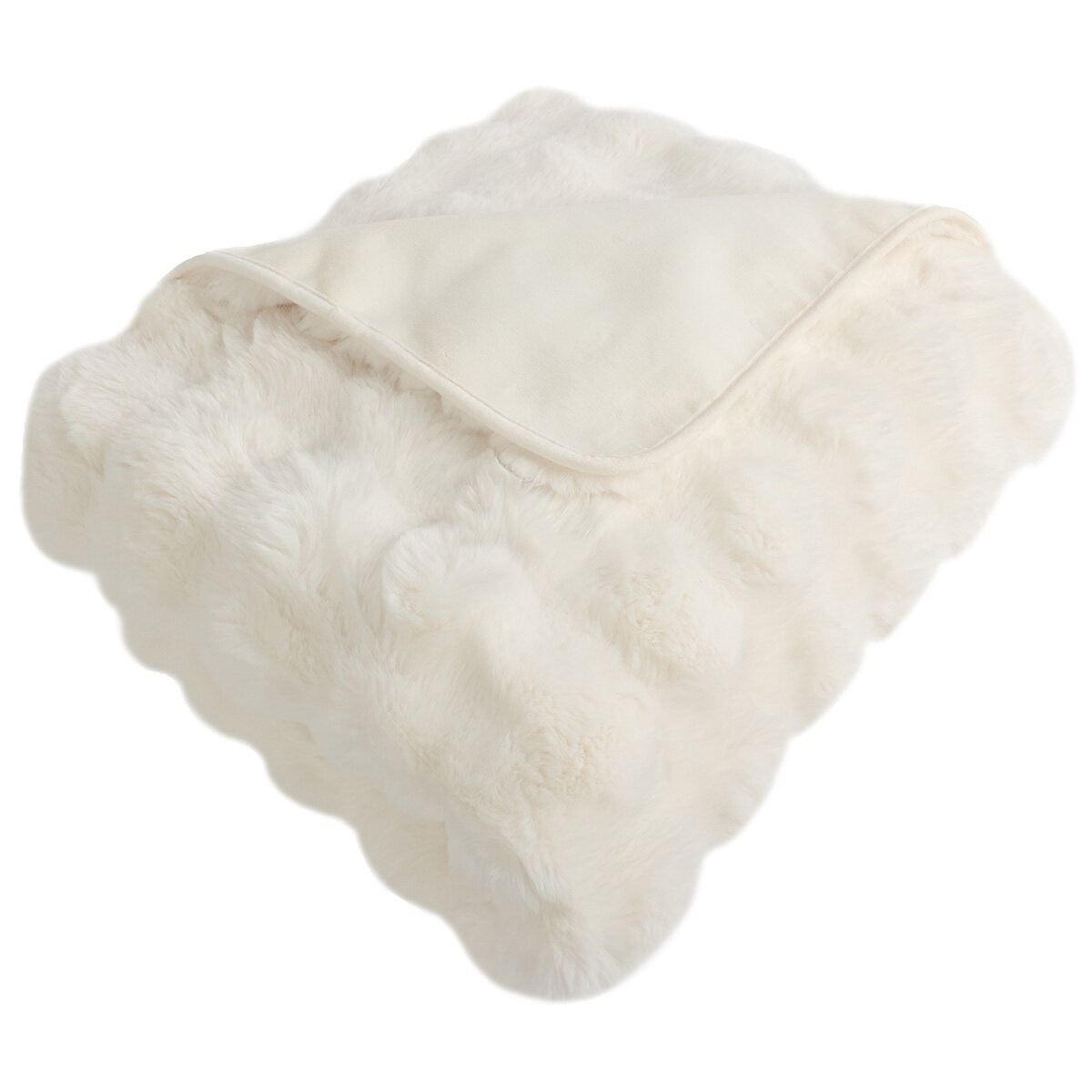 House & Home Bubble Faux Fur Throw 152cm x 177cm