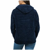 Jachs Girlfriend Women's Chenille Hoodie Sweater Navy US X-Large Jachs Girlfriend Women's Chenille Hoodie Sweater Navy US X-Large