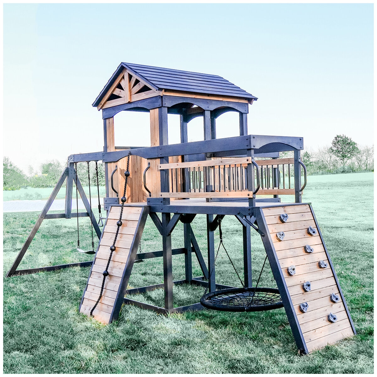 Backyard Discovery Timber Crossing Play Centre Swing Set