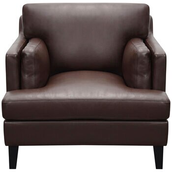 Moran Oregon Sterling Cocoa Leather Armchair