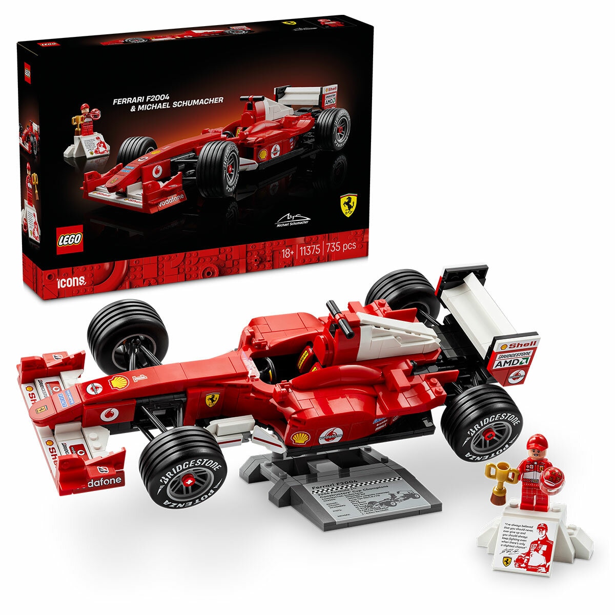 LEGO Icons Ferrari F2004 & Michael Schumacher 11375